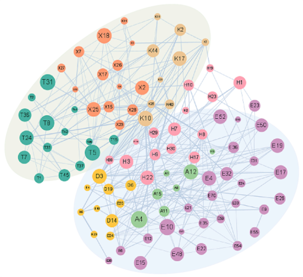 刺梨主要香气挥发物加权网络分析